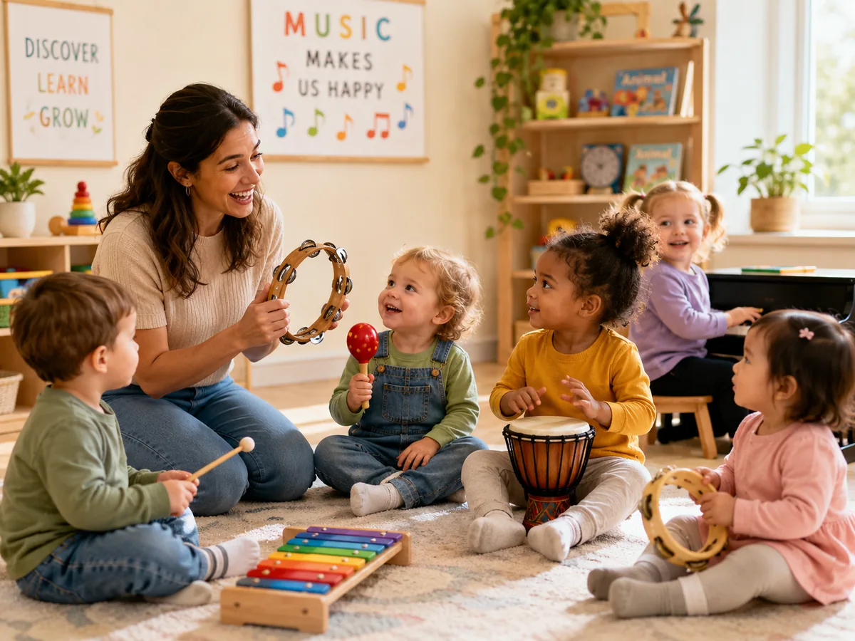 Éveil musical en crèche : quand les enfants écoutent, bougent et découvrent le monde autrement